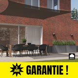 Kopu® Schaduwdoek Driehoek 5x5x7,1mtr 280 grams Waterdoorlatend Creme