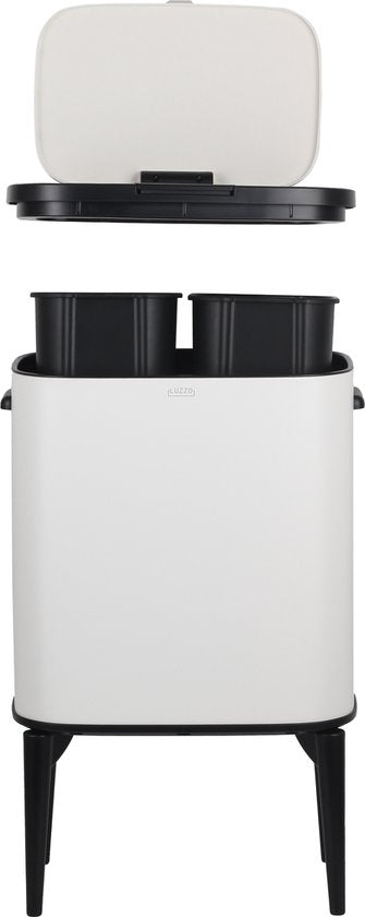 Luzzo® New York Push Afvalscheidingsprullenbak 18 ltr 2 bakken