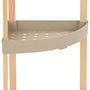 Fixwood Houten Hoekrek – 3-Laags Organizer – Compact Badkamer- en Keukenrek – 75 x 44 cm