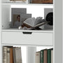 4goodz Boekenkast met 9 vakken en 1 lade - 24x60x158 cm - Wit