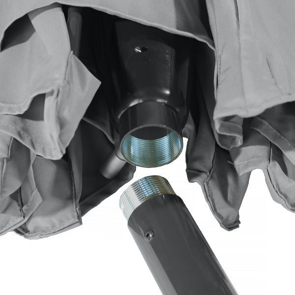 Kopu® Calma Parasolset Rond 300 cm met Voet - Lichtgrijs