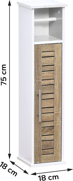 Toiletrolhouder met toiletroldispenser - 18x18x75