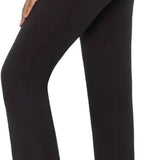 SparkNine Flowflare legging dames - petit pijplengte - superzacht - M - zwart - hoge taille - flared broek - elastisch