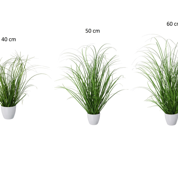 Kopu® set 3 stuks kunstplanten Grasplant 40-50-60 cm in Witte Sierpot