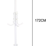 Kapstok Staand – Kledingrek met 12 Haken – Hoogte 172 cm – Staande Kapstok Metaal – Vrijstaande Kapstok – Wit – Voor Hal, Slaapkamer en Kantoor
