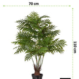 Kopu® Kunstplant Arecapalm 110 cm 6 stammen - zwarte pot - Nepplant