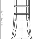 Niwaki Driepoot Tuinladder 330 cm Verstelbaar/ Snoeiladder Tripod Ladder