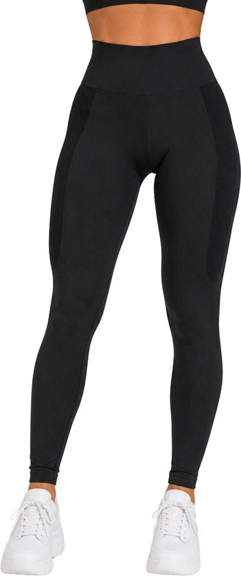 SparkNine Smoothlift sportlegging dames - M - zwart - naadloos - tummy control - scrunch - squatproof - zacht & comfortabel