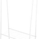 Kledingrek Staand – Kledingrek met Planken – Garderoberek Metaal – Open Kast – Kapstokrek – Wit – Voor Slaapkamer en Hal