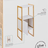 5five Natureo Halfhoge Badkamerkast 33x33x80 cm - Wit