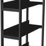 4livingz Retro Boekenkast met 4 planken 30x80x144 cm - Zwart/Bruin