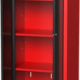 Feistos Gereedschapskast Juno Solo- 46x66x198 cm - Zwart/Rood
