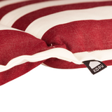 Kopu® Mila Bordeaux - Comfortabel Tuinkussen met Lage Rug - Rood/Wit