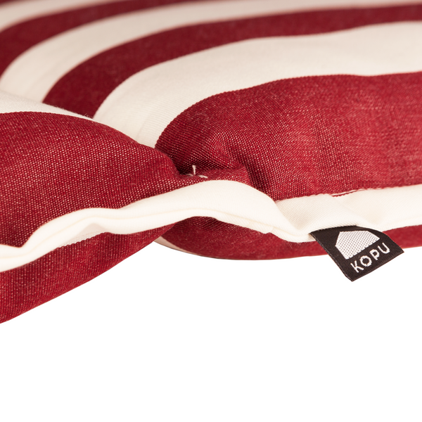 Kopu® Mila Bordeaux - Comfortabel Tuinkussen met Lage Rug - Rood/Wit