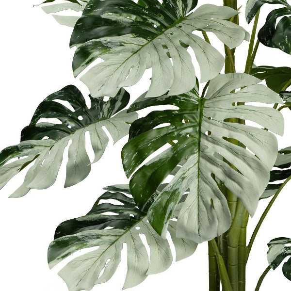 Kopu® Kunstplant Monstera Variegata Half Moon 115 cm - 16 bladeren