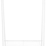 Kledingrek Staand – Kledingrek met Planken – Garderoberek Metaal – Open Kast – Kapstokrek – Wit – Voor Slaapkamer en Hal