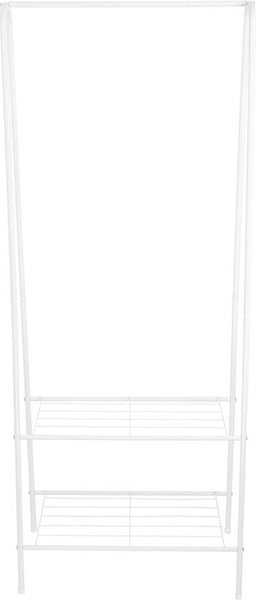 Kledingrek Staand – Kledingrek met Planken – Garderoberek Metaal – Open Kast – Kapstokrek – Wit – Voor Slaapkamer en Hal