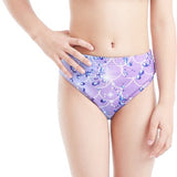 Zeemeerminstaart met bikini verkleed set Blauw en Paars