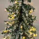 Excellent Trees® Valbo Mini Kerstboom 50 cm met batterij verlichting en Sneeuw - Kunstkerstboom met 72 Lampjes
