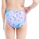 Zeemeerminstaart met bikini verkleed set Blauw en Paars