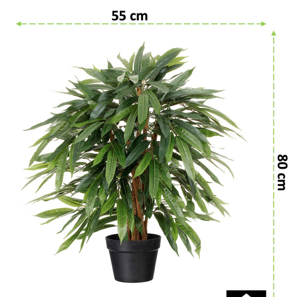 Kopu® Kunstplant Ficus Benjamina 80 cm in zwarte pot - Nepplant
