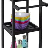 Home Deco Factory Keukentrolley – 2 Etages – Verrijdbaar - Zwart