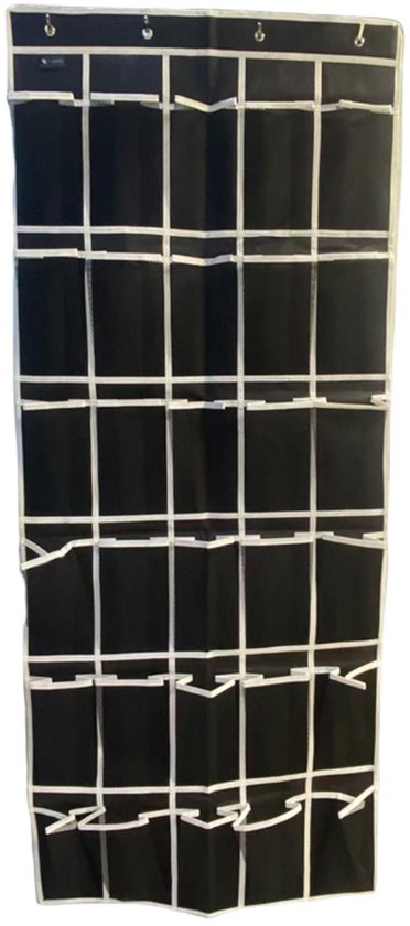 Schoenenkast Hangend - Schoenenzak 35 vakken - Opbergen van Schoenen aan Deur - Schoenenzak Zwart-Wit - Oplossing voor rondslingerende schoenen - Hoogwaardige Schoenenkast