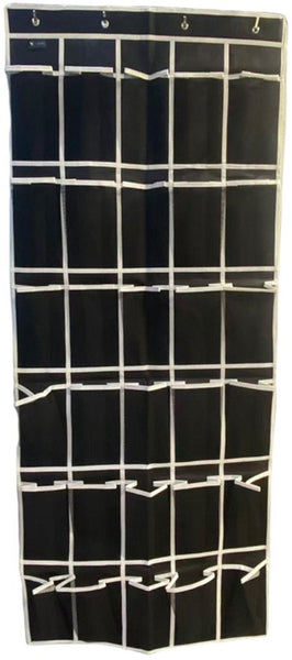 Schoenenkast Hangend - Schoenenzak 35 vakken - Opbergen van Schoenen aan Deur - Schoenenzak Zwart-Wit - Oplossing voor rondslingerende schoenen - Hoogwaardige Schoenenkast
