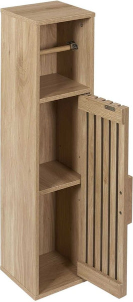 Toiletrolhouder/Reserverolhouder Klaus staand hout - Bruin