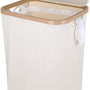 Wasmand met Deksel – Opvouwbare Wasmand – Wasbox 100L – Wassorteerder met Binnenzak – Beige – Voor Badkamer, Slaapkamer en Wasruimte