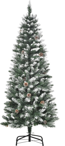 Kunstkerstboom met dennenappels en sneeuw 180 cm - Ø75 cm