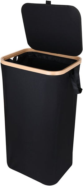 Wasmand met Deksel – Opvouwbare Wasmand – Wasbox 100L – Wassorteerder met Binnenzak – Beige – Voor Badkamer, Slaapkamer en Wasruimte