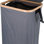 Wasmand met Deksel – Opvouwbare Wasmand – Wasbox 100L – Wassorteerder met Binnenzak – Zwart – Voor Badkamer, Slaapkamer en Wasruimte