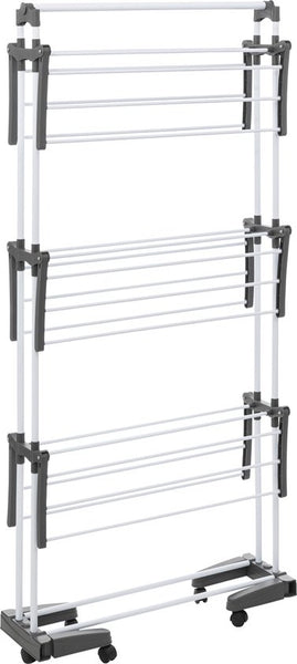 4goodz Droogrek 24 meter Inklapbaar op Wielen 62x125x174 cm - Wit