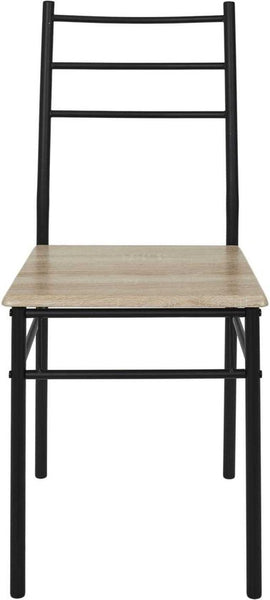 Eettafel-set Loka met 4 stoelen 110x76x70cm - Bruin/Zwart