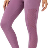 SparkNine Novawave sportlegging dames - squatproof - ademend - met zakken - S - roze - mesh panelen - elastisch & stijvol