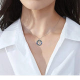 Levensboom met paarse steen - Ketting met hanger levensboom - Keltische boom - Cadeau - Verjaardag - Vaderdag - Moederdag