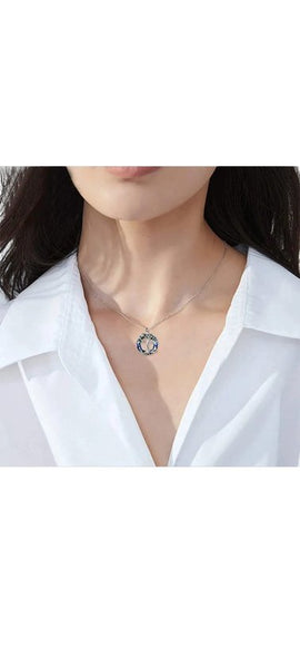 Levensboom met paarse steen - Ketting met hanger levensboom - Keltische boom - Cadeau - Verjaardag - Vaderdag - Moederdag