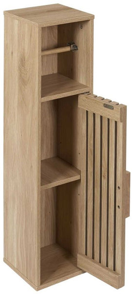 Toiletrolhouder met Reserverolhouder Klaus wc kastje staand Hout
