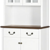 Keukenkast buffetkast met 2 laden en 2 Open vakken 76x38x182 cm