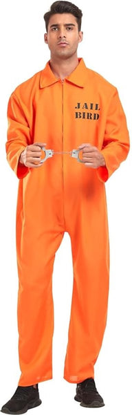 Joya Kids® Boevenpak Volwassenen | Oranje overall | Gevangenis kostuum | Carnavalskleding | Carnaval kostuum | Heren en Dames | Maat M