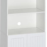 Keukenkast Voorraadkast Hoog met 2 open planken 40x70x170 cm - Wit