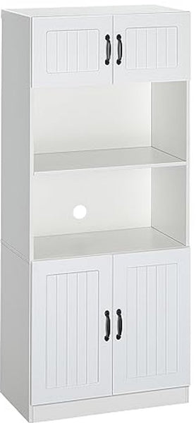 Keukenkast Voorraadkast Hoog met 2 open planken 40x70x170 cm - Wit