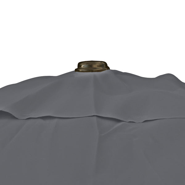 Kopu® Malaga Parasolset Vierkant 200x200 cm met Hoes en Voet - Grijs