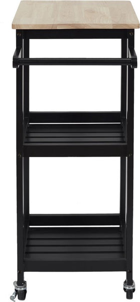 Home Deco Factory Keukentrolley – 2 Etages – Verrijdbaar - Zwart