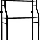 Wasmachine Rek met 3 Planken – Zwart Metaal – Opbergrek voor Boven Wasmachine of Toilet – Stevig & Ruimtebesparend – Industrieel Design – 173x65 cm