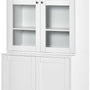 4goodz Boekenkast met open en dichte vakken 40x76x178 cm - Wit