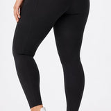 SparkNine Softcurve plus size legging - met zijzakken - L-XL - zwart - zachte stof - ademend - niet doorschijnend