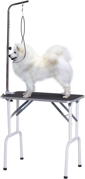 Opvouwbare Trimtafel voor Honden 81x48x80 cm met Metalen Frame Zwart