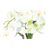 Kopu® Kunstbloem Orchidee 67 cm Wit In Bloempot Rond - Phalaenopsis